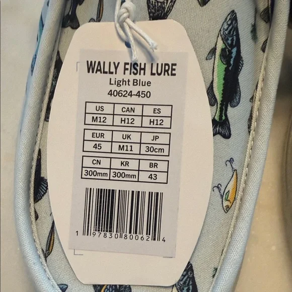 Hey Dude Wally Fish Lure Pattern Shoes NWT - Picture 2 of 6